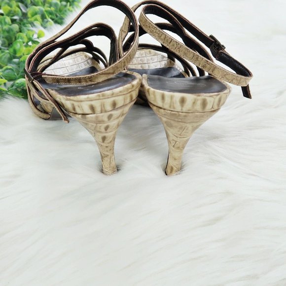 Donald J Pliner Asby Leather Sandals Heels 10 - Picture 4 of 7